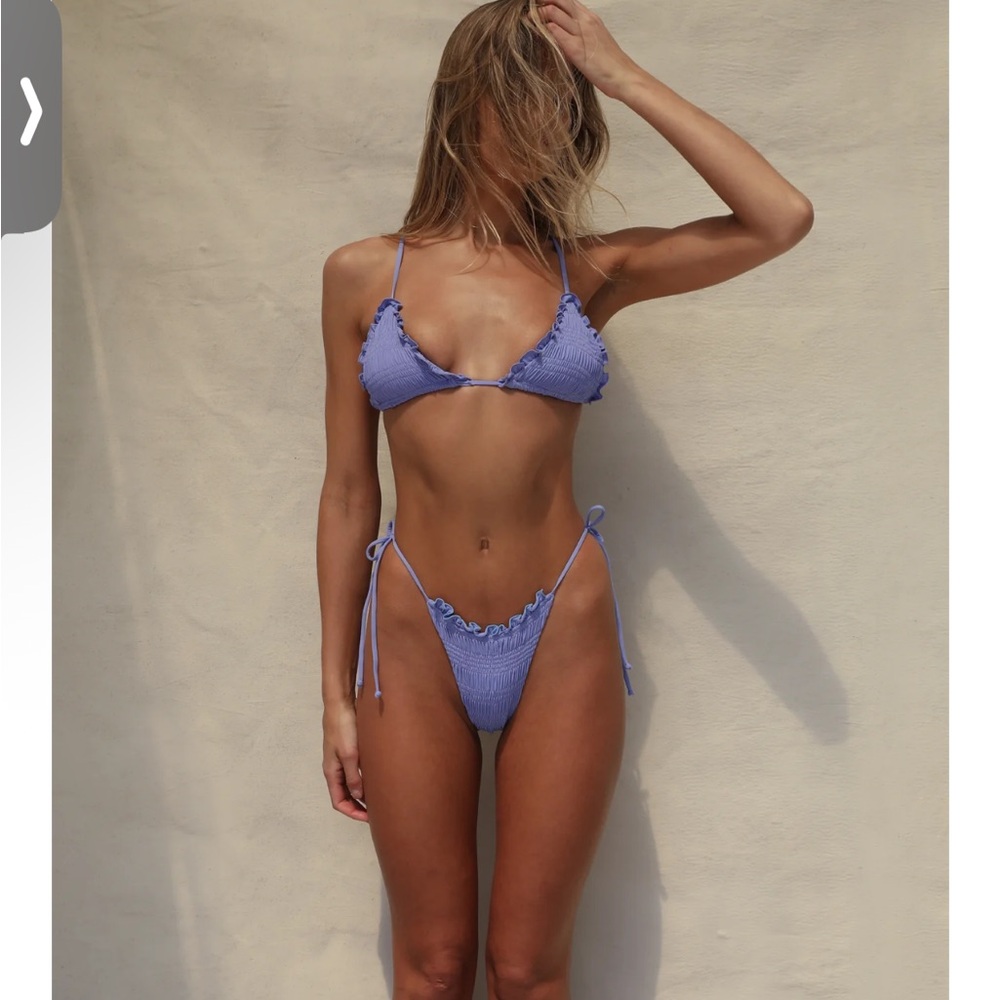 Stone Fox Swim Bree Tie Side Bikini Bottom - Twilight